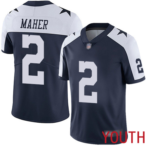 Youth Dallas Cowboys Limited Navy Blue Brett Maher Alternate #2 Vapor Untouchable Throwback NFL Jersey->women nfl jersey->Women Jersey